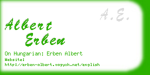 albert erben business card